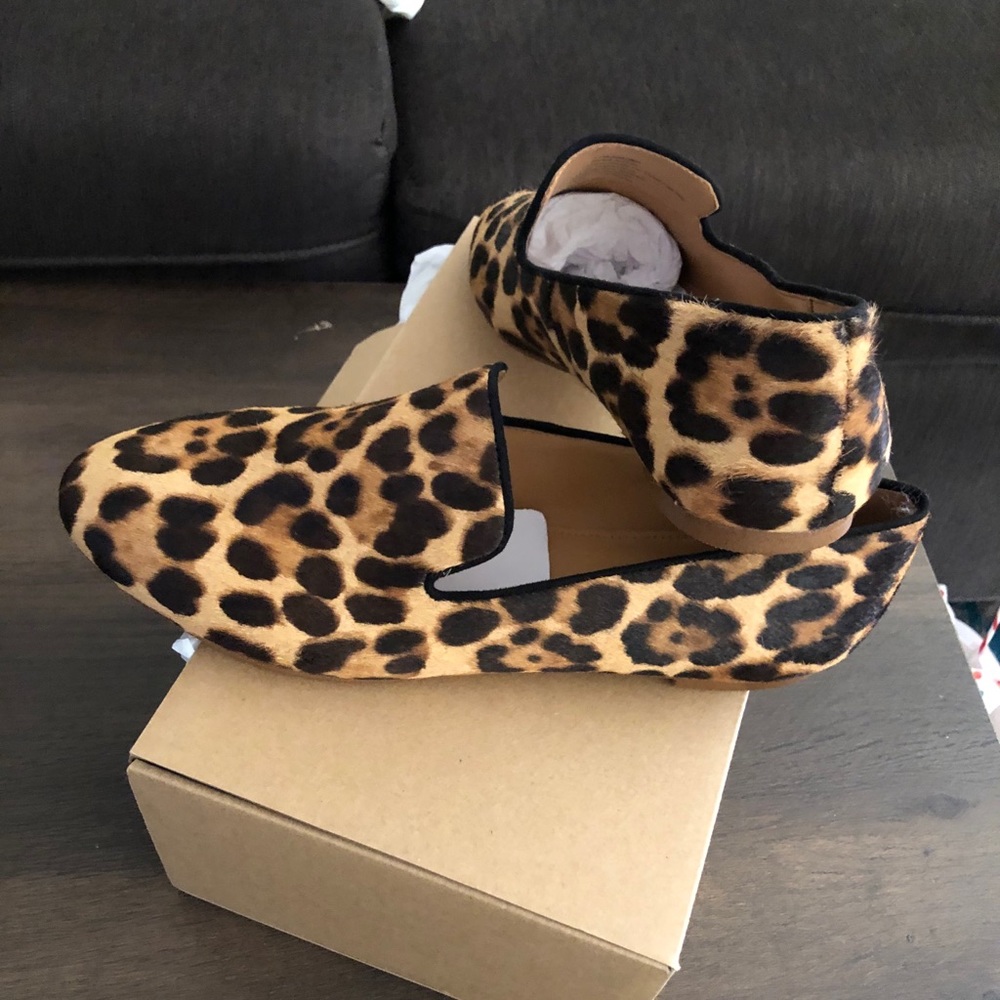 J.Crew factory leopard print loafers (size 8)